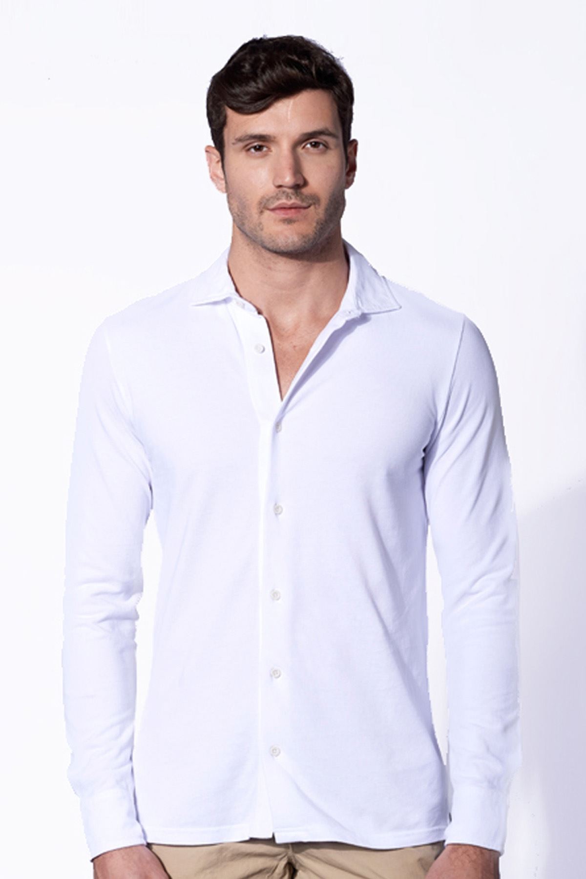 MC2 Saint Barth Beyaz Gömlek Modeli Erkek Sweatshirt