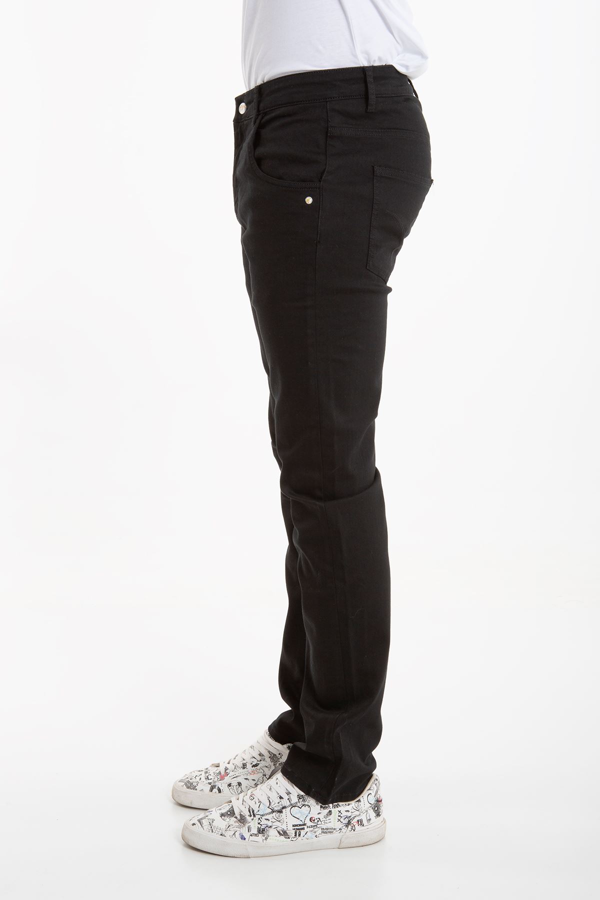 Monkee Genes Siyah Boru Paça Erkek Jean Pantolon