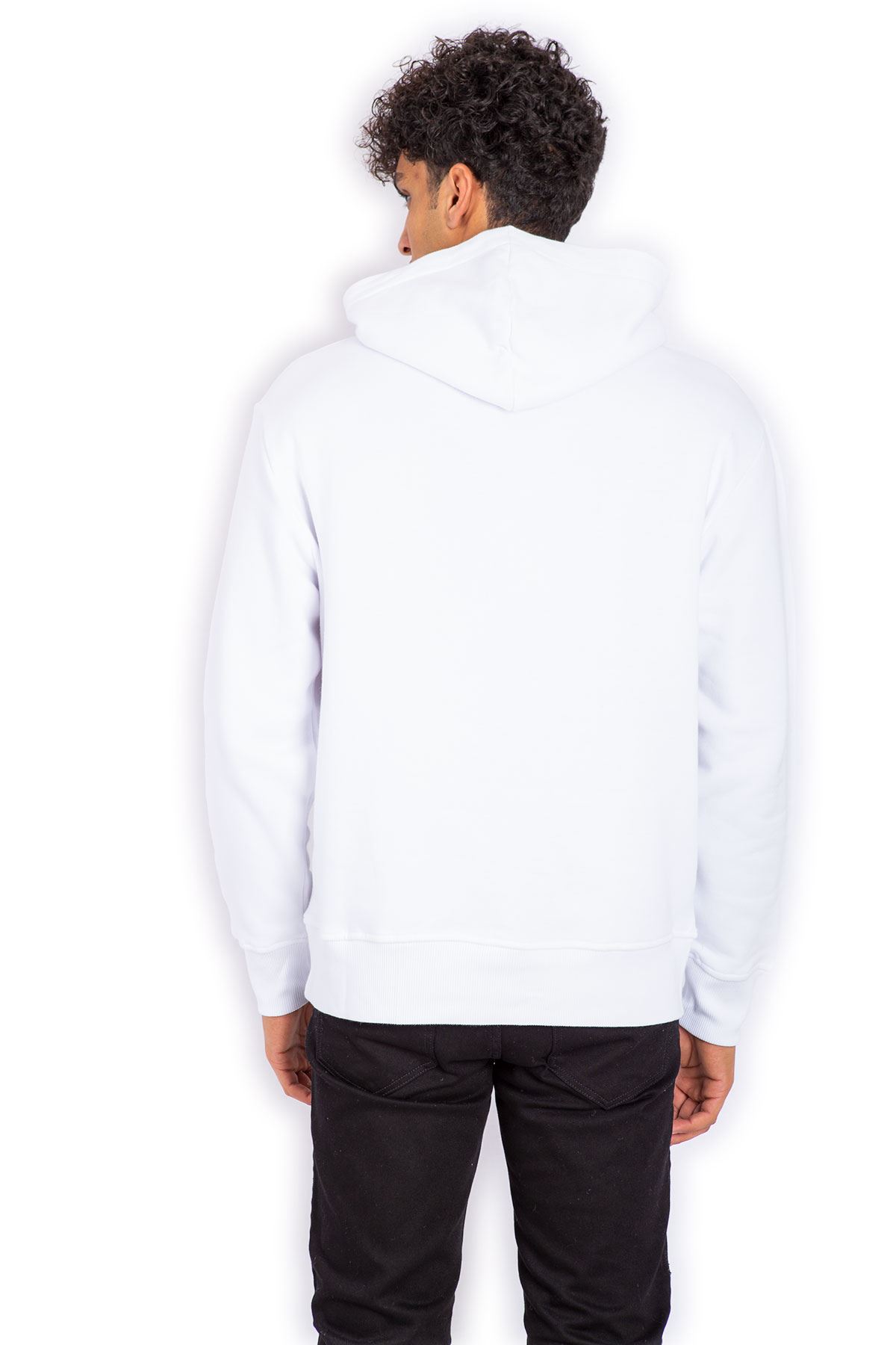 Brandalised Kadın Baskılı Beyaz Oversize Unisex Sweatshirt